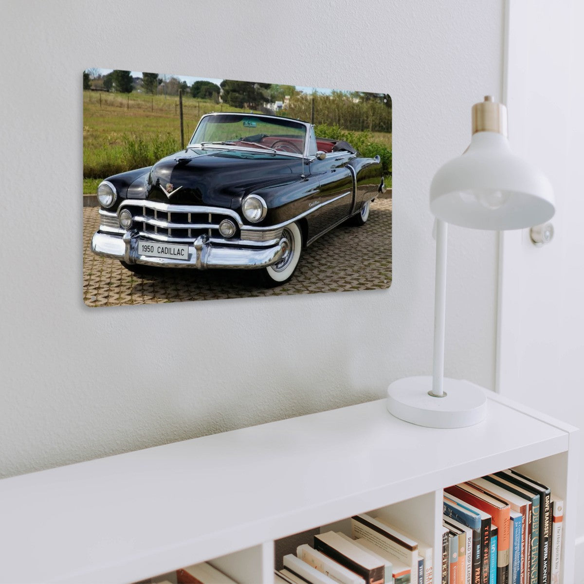 Rectangular Tin Sign Metal Sign Decor 1950 Cadillac Series 62 Convertible