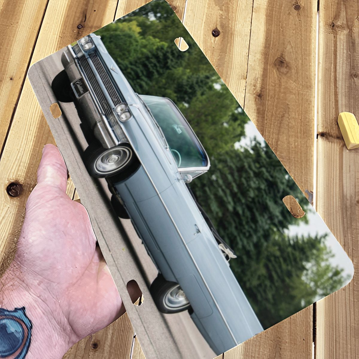 Aluminum License Plate 1964 Cadillac Series 62 Convertible