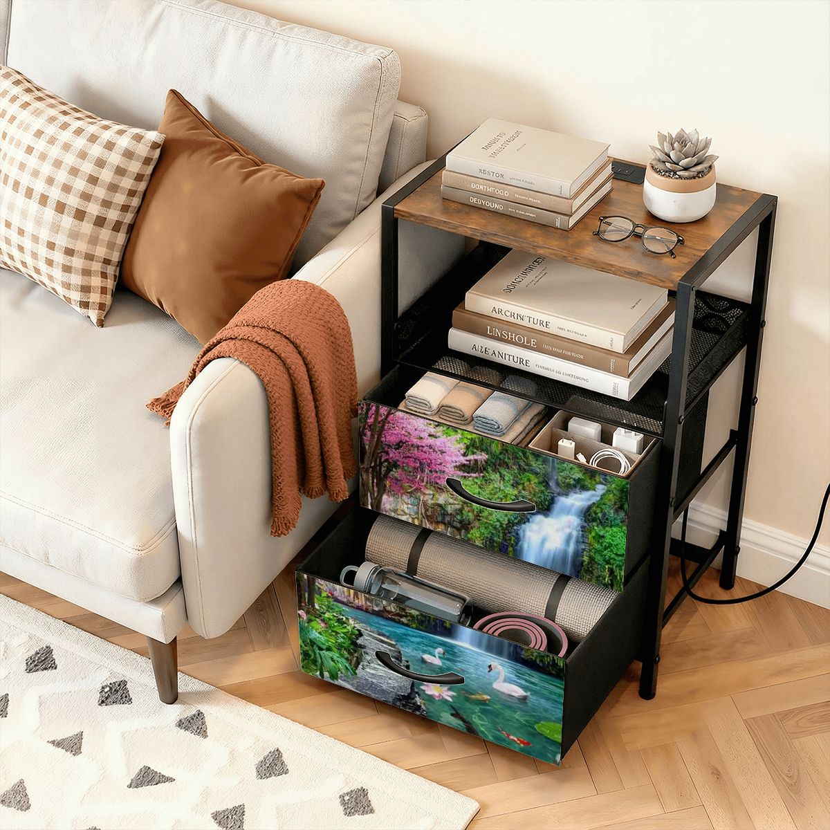2Drawer Bedside Table 16