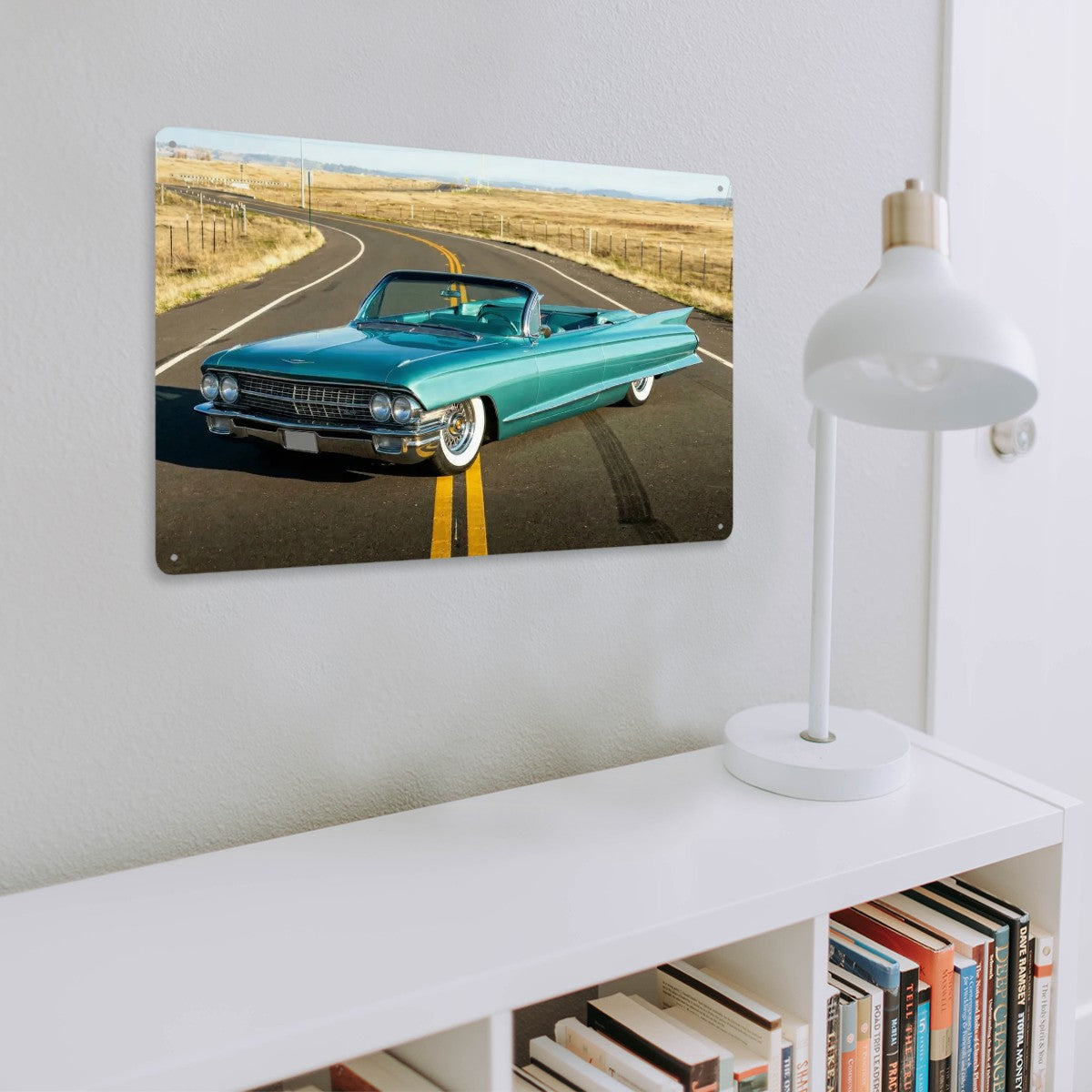 Rectangular Tin Sign Metal Sign Decor 1960 Cadillac Series 62 Convertible