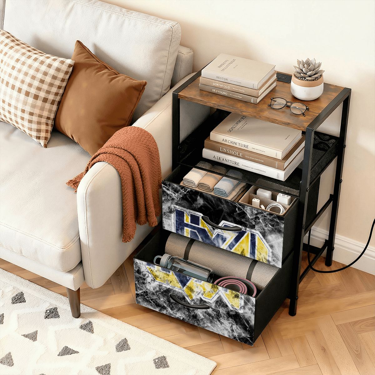 2Drawer Bedside Table 87