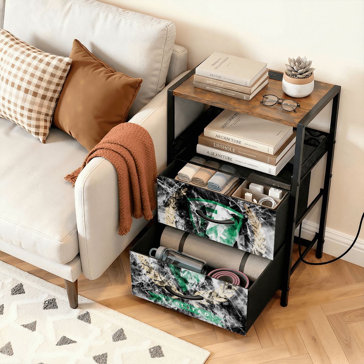 2Drawer Bedside Table 88