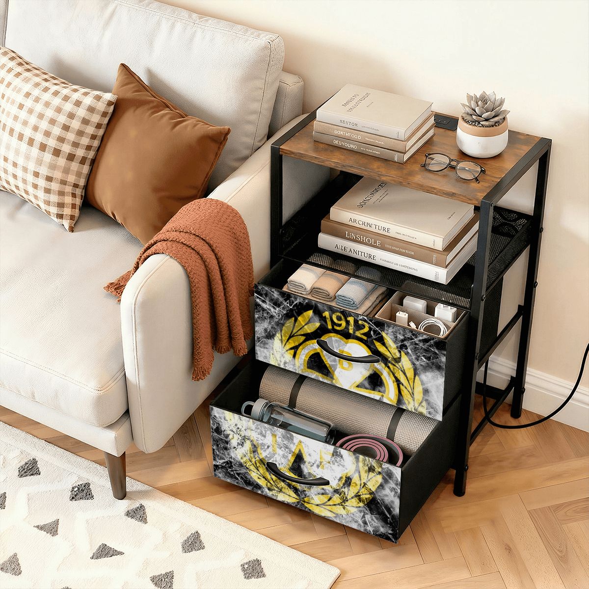 2Drawer Bedside Table 90