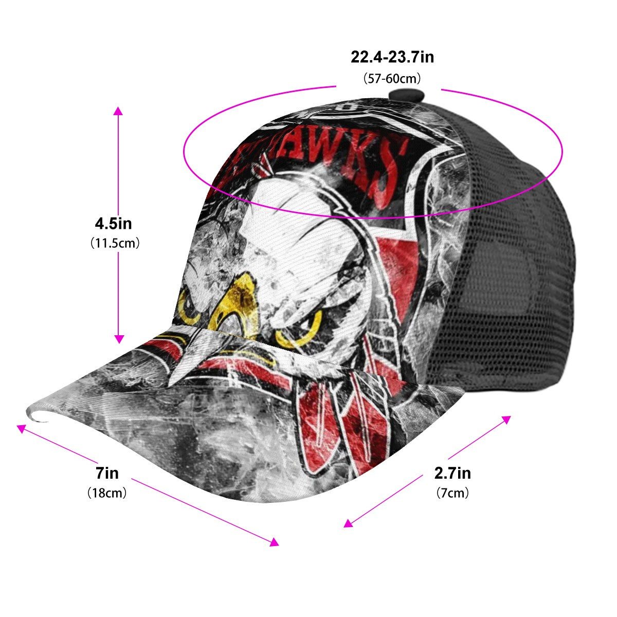 Mesh Baseball Cap MALMÖ RED HAWKS