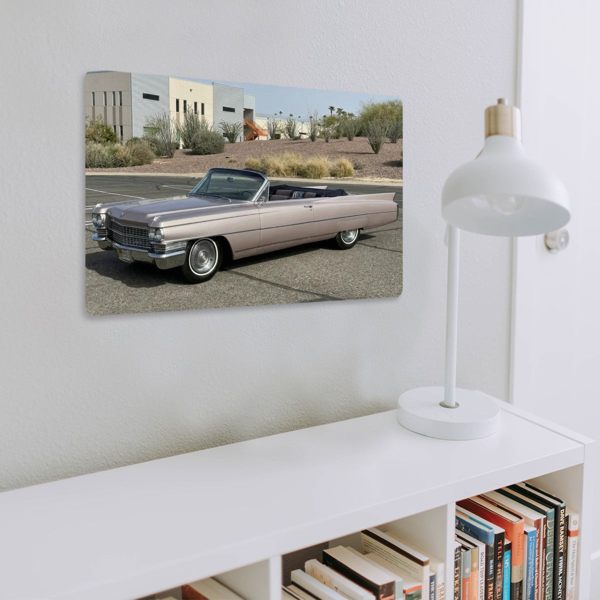 Rectangular Tin Sign Metal Sign Decor 1963 Cadillac Series 62 Convertible