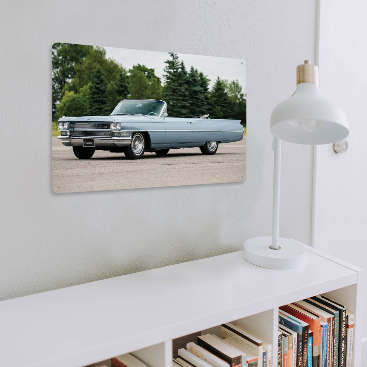 Rectangular Tin Sign Metal Sign Decor 1964 Cadillac Series 62 Convertible