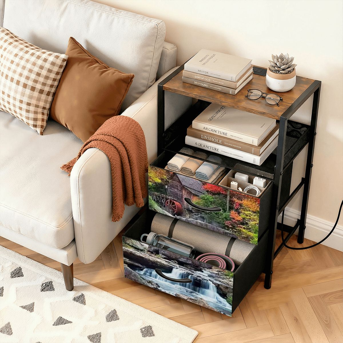 2Drawer Bedside Table 23