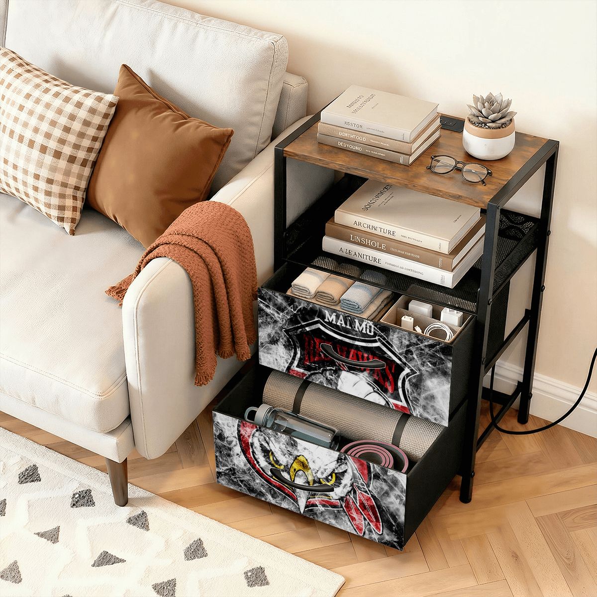 2Drawer Bedside Table 85