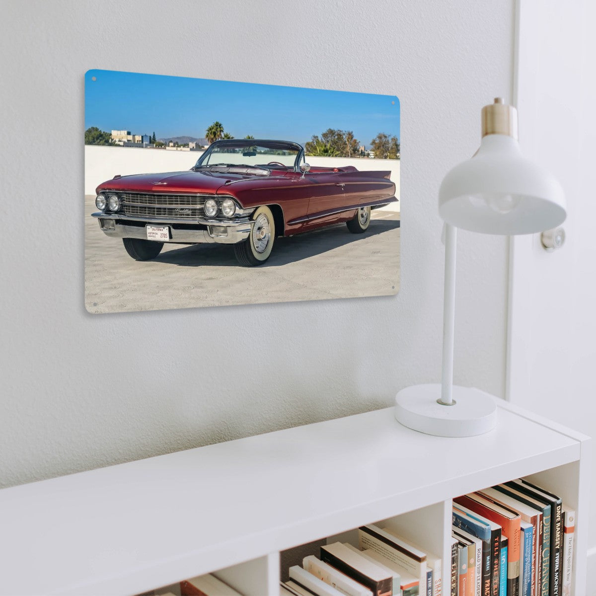 Rectangular Tin Sign Metal Sign Decor 1962 Cadillac Series 62 Convertible