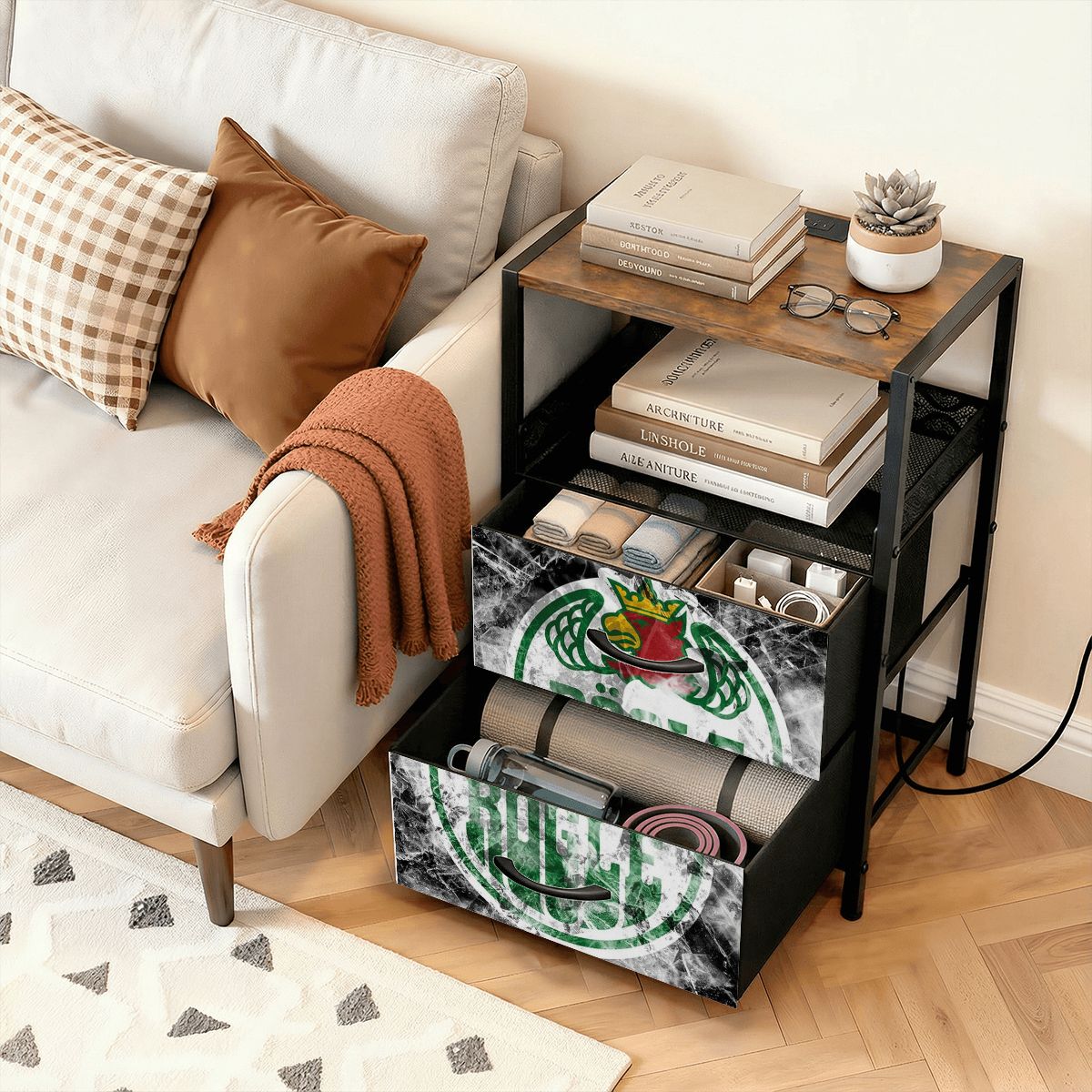 2Drawer Bedside Table 84