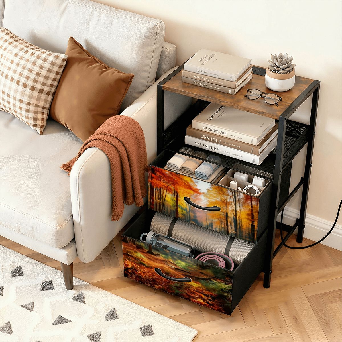 2Drawer Bedside Table 70