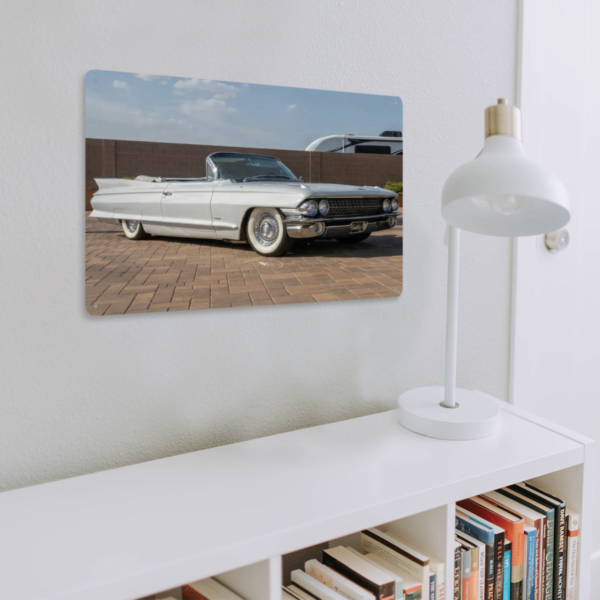 Rectangular Tin Sign Metal Sign Decor 1961 Cadillac Series 62 Convertible