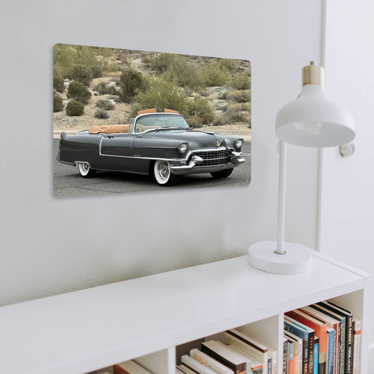 Rectangular Tin Sign Metal Sign Decor 1955 Cadillac Series 62 Convertible