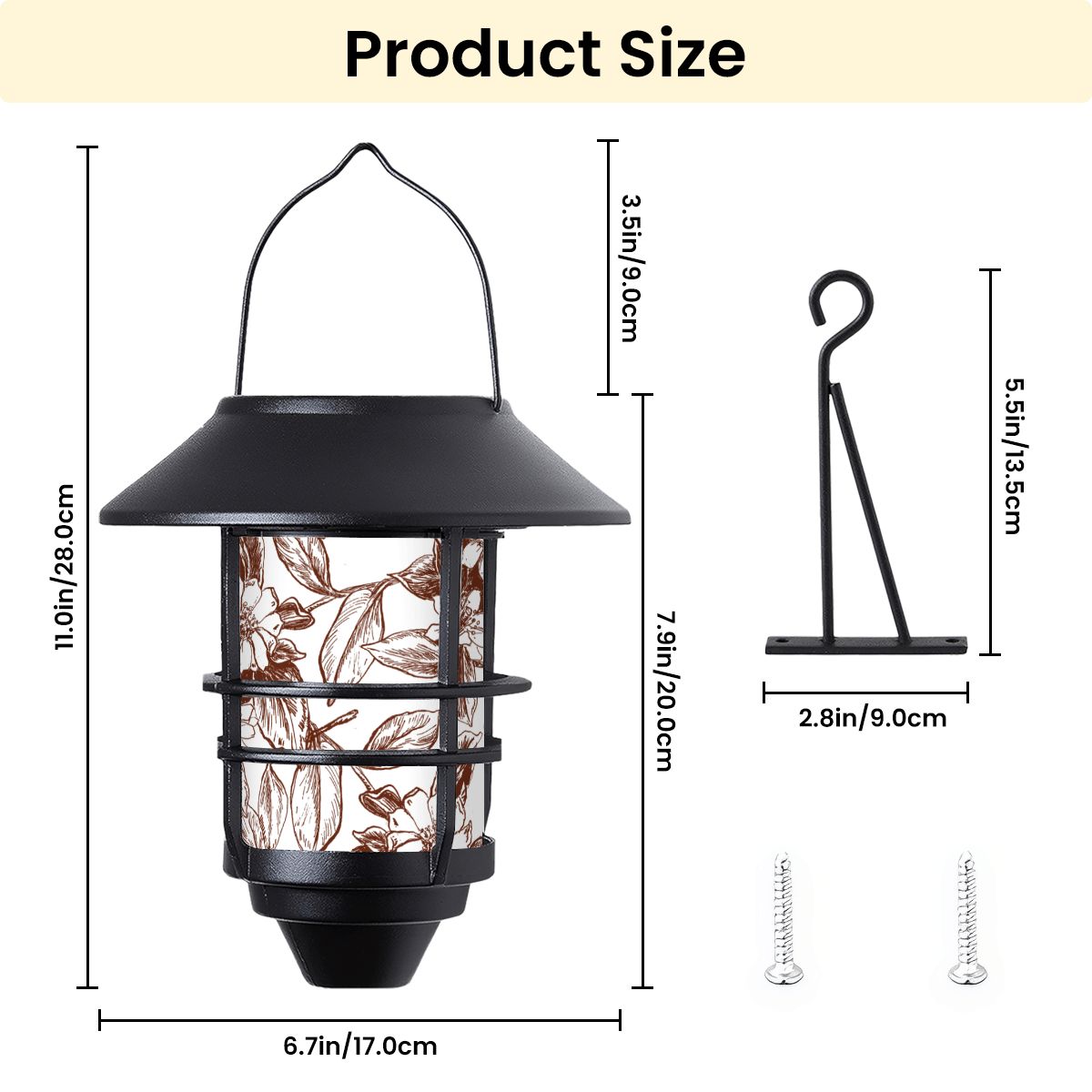 Hanging Solar Lights 2pcs