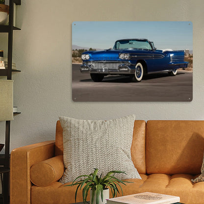 Rectangular Tin Sign Metal Sign Decor 1958 Oldsmobile Dynamic 88 Convertible