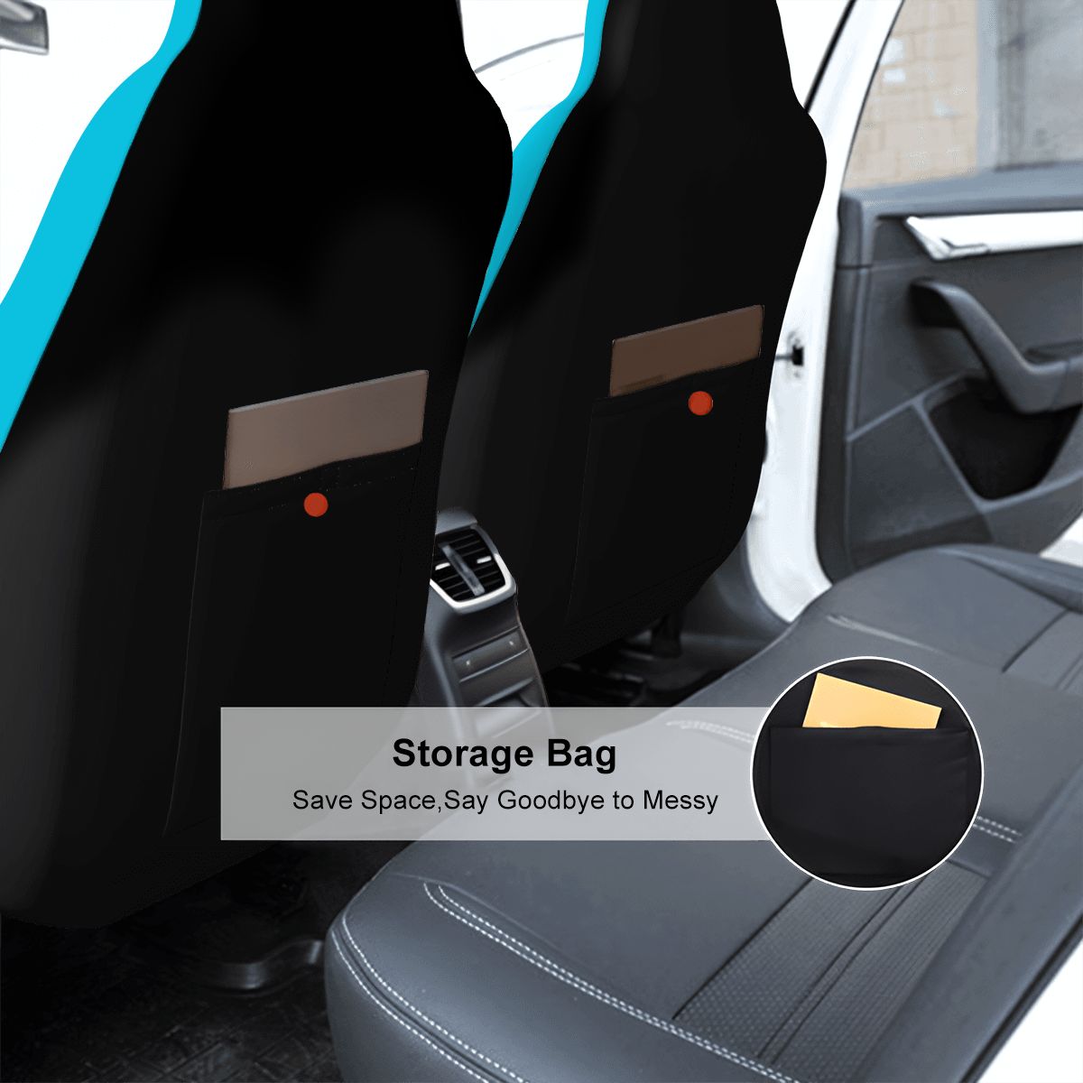 Car Seat Covers Aquablå