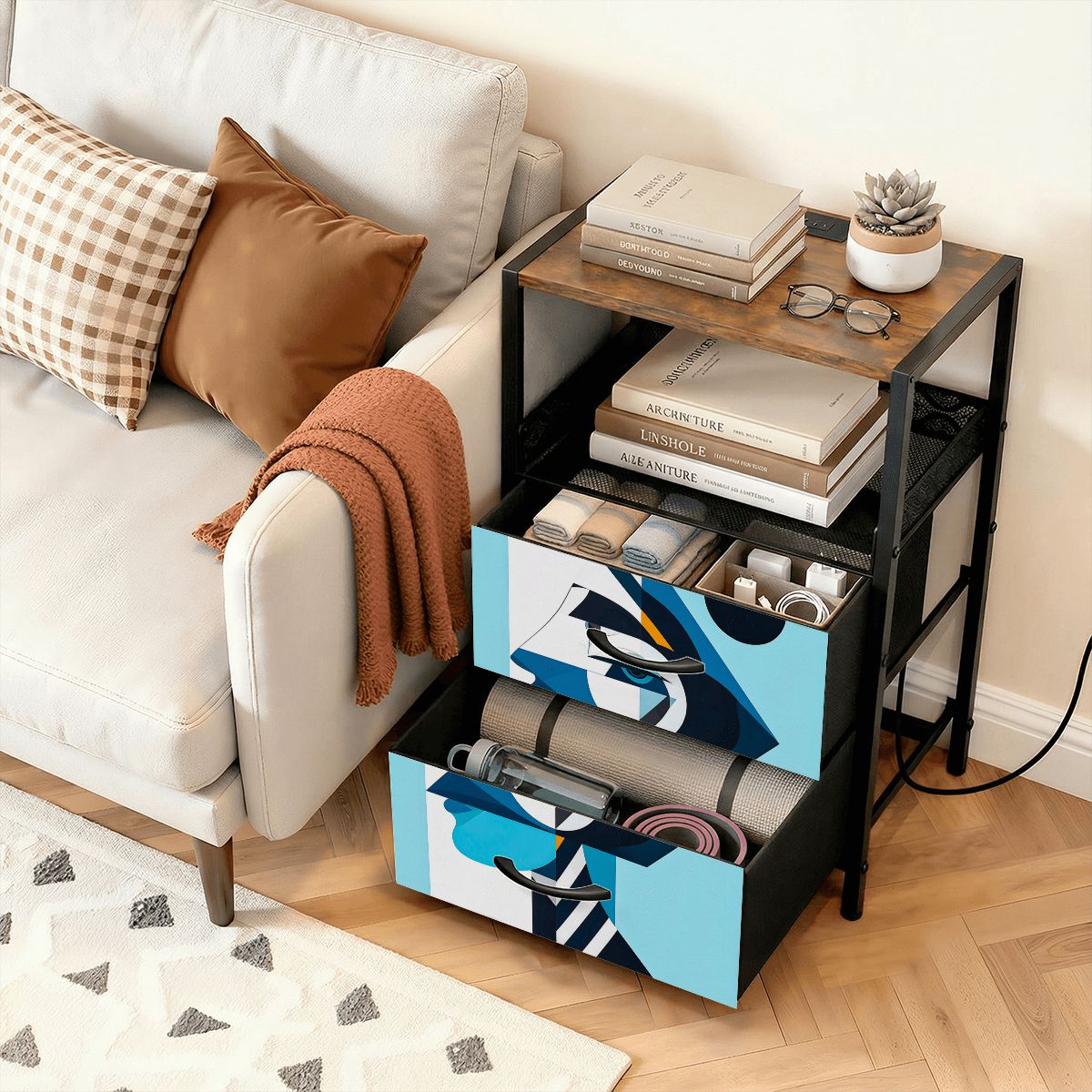 2Drawer Bedside Table 73