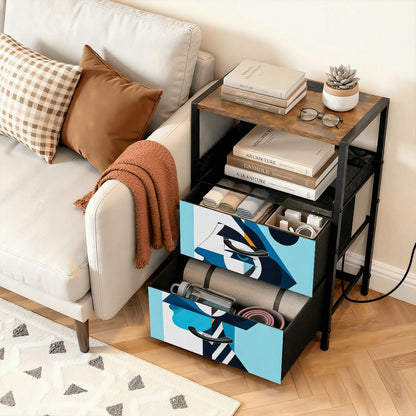 2Drawer Bedside Table 73