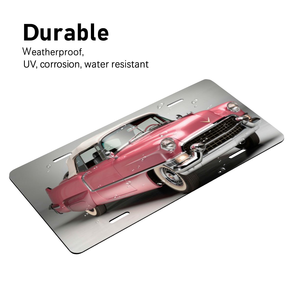 Aluminum License Plate 1955 – Cadillac Series 62 Convertible