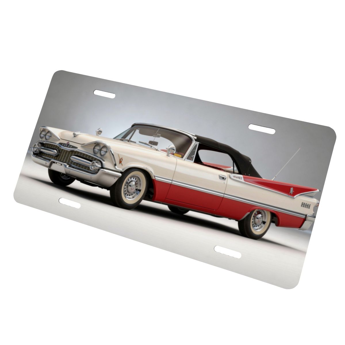 Aluminum License Plate 1959 Dodge Custom Royal Convertible