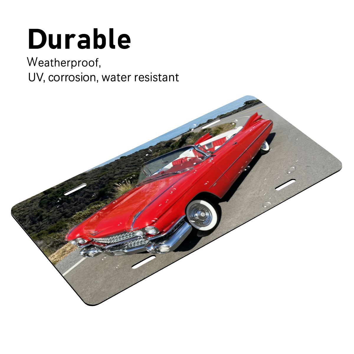 Aluminum License Plate 1959 Cadillac Series 62 Convertible