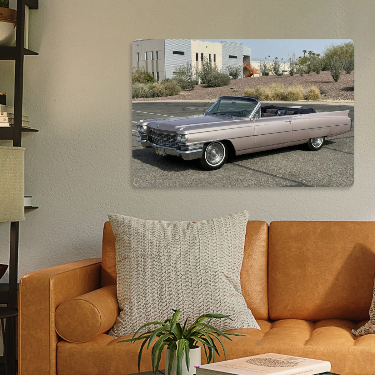 Rectangular Tin Sign Metal Sign Decor 1963 Cadillac Series 62 Convertible