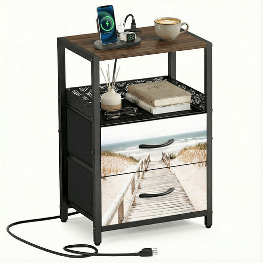 2Drawer Bedside Table 95