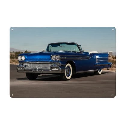 Rectangular Tin Sign Metal Sign Decor 1958 Oldsmobile Dynamic 88 Convertible