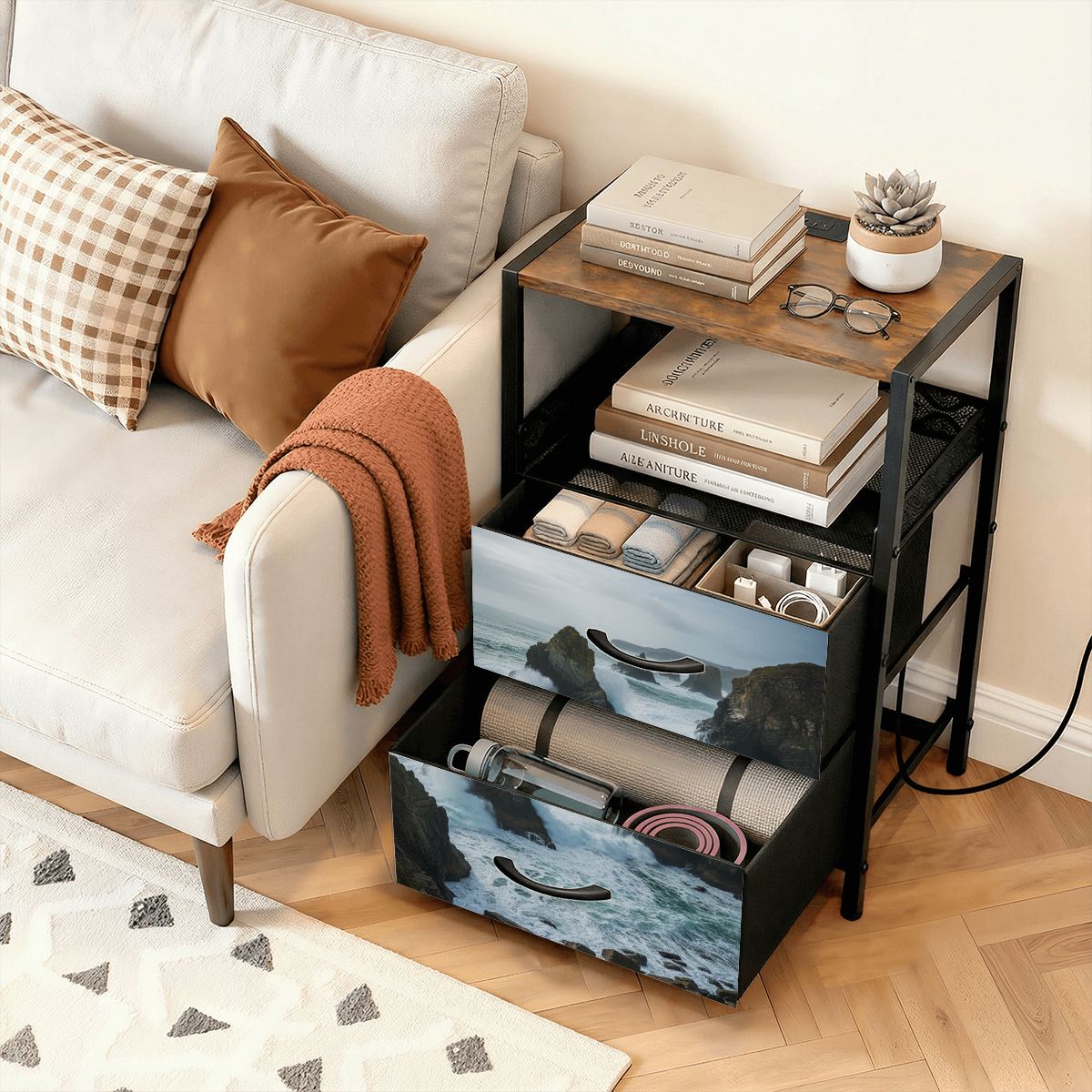 2Drawer Bedside Table