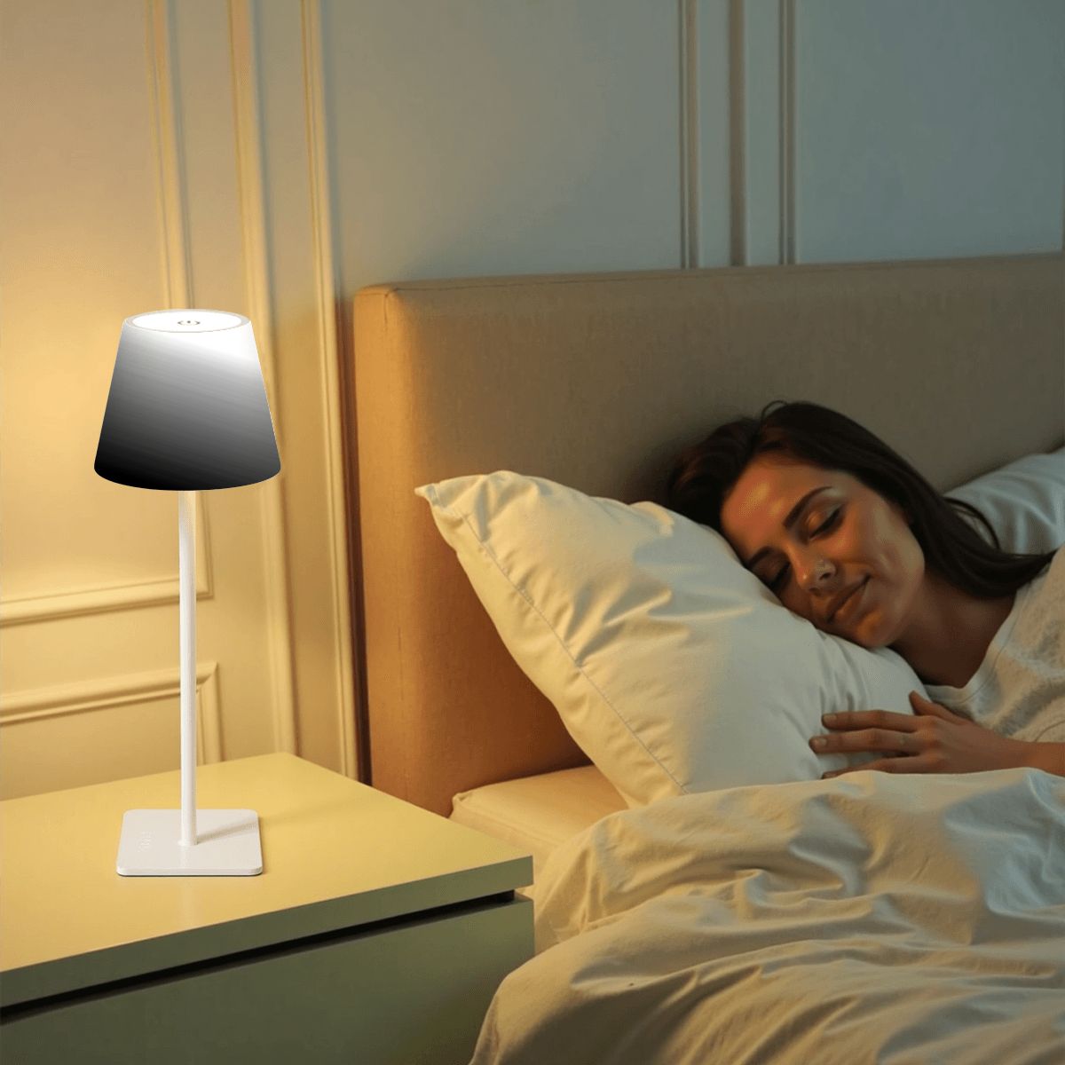 LED Cordless Table Lamp Blackwhite