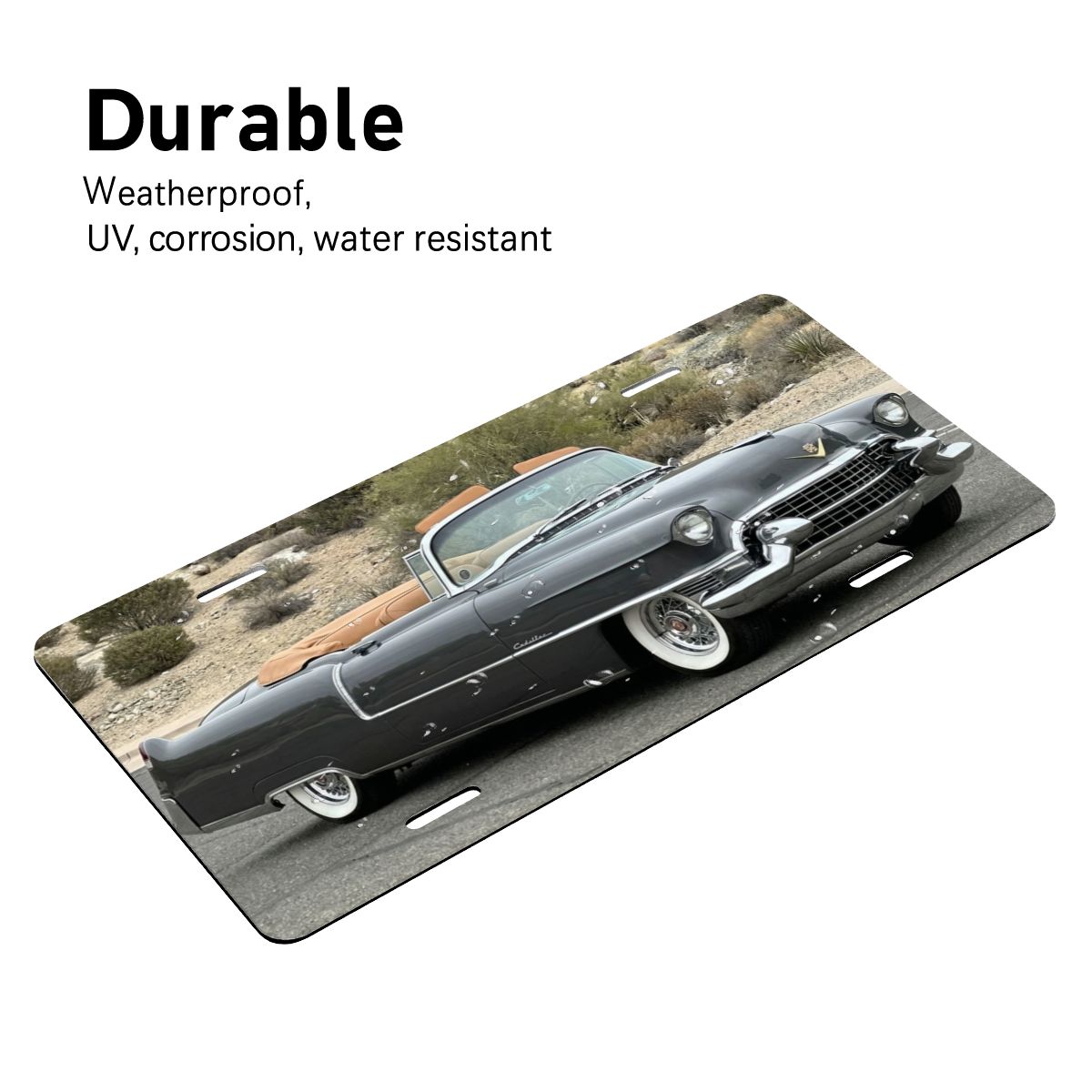 Aluminum License Plate 1955 Cadillac Series 62 Convertible