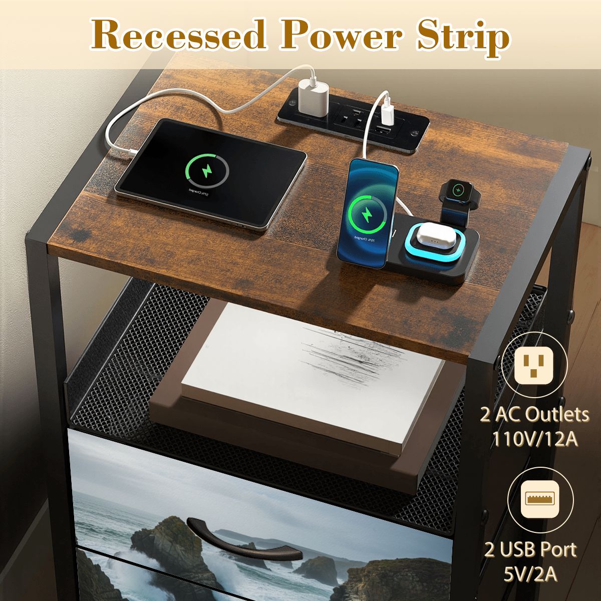 2Drawer Bedside Table