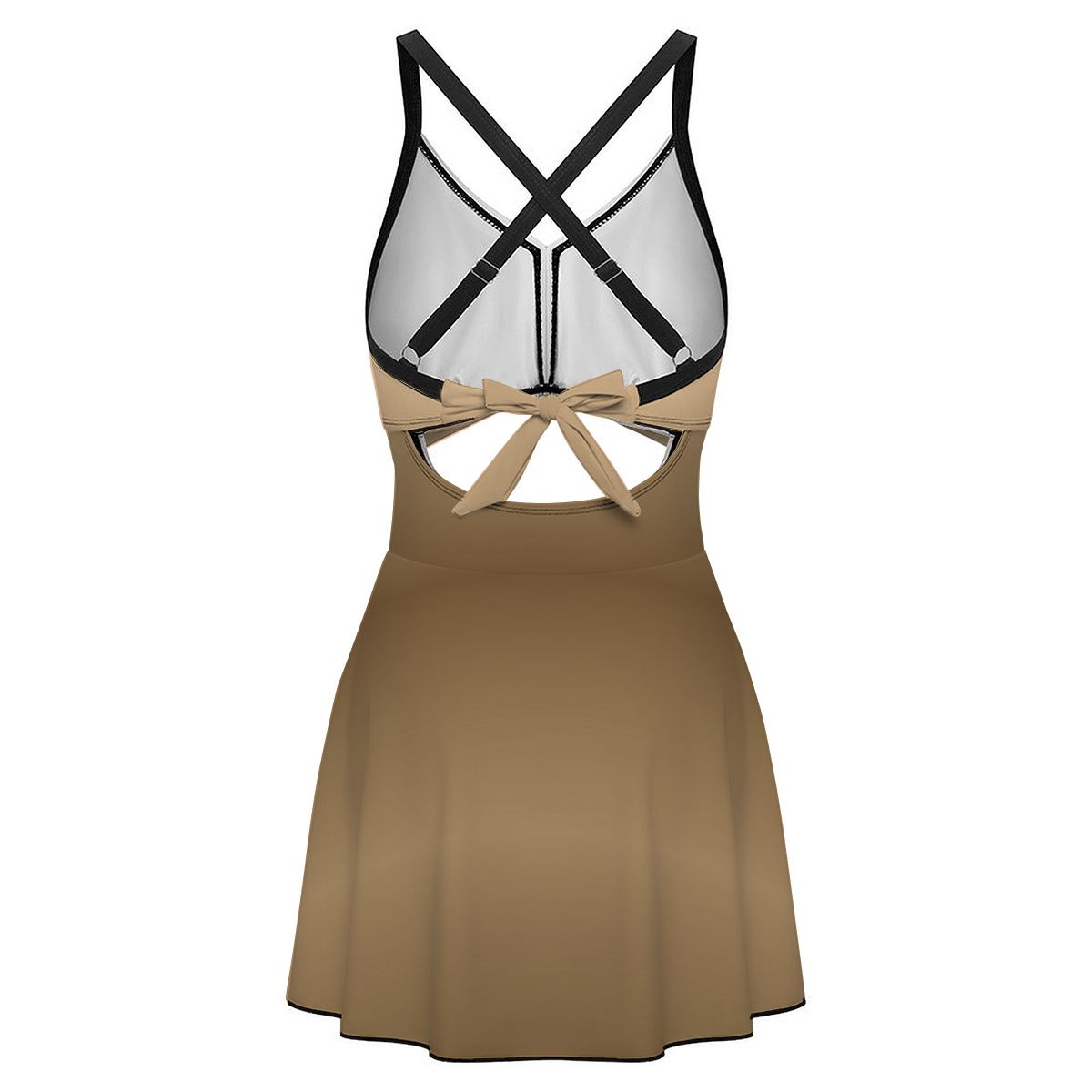 Cutout Swim Dress Tummy Control Swimsuit