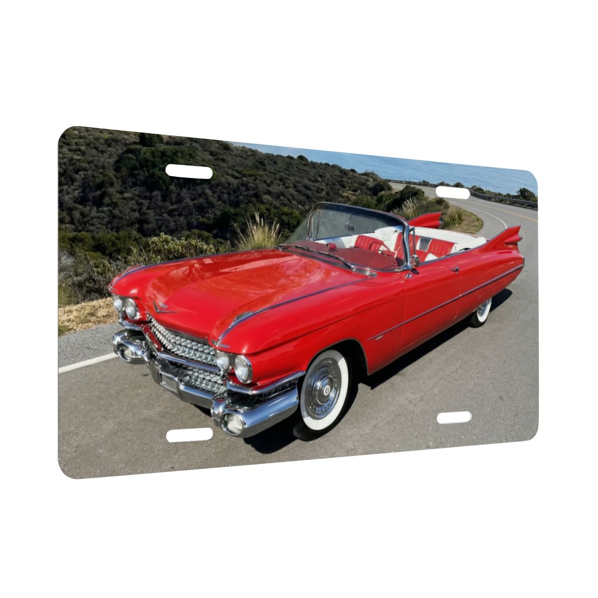 Aluminum License Plate 1959 Cadillac Series 62 Convertible