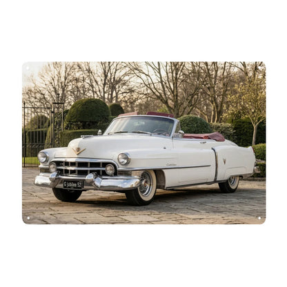 Rectangular Tin Sign Metal Sign Decor 1952 Cadillac Series 62 Convertible