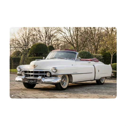 Rectangular Tin Sign Metal Sign Decor 1952 Cadillac Series 62 Convertible