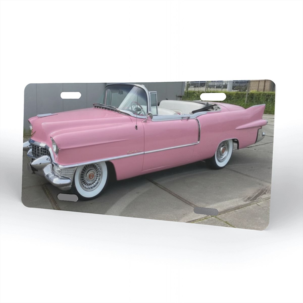 Aluminum License Plate Cadillac Eldorado 55 Cabriolet Rosa