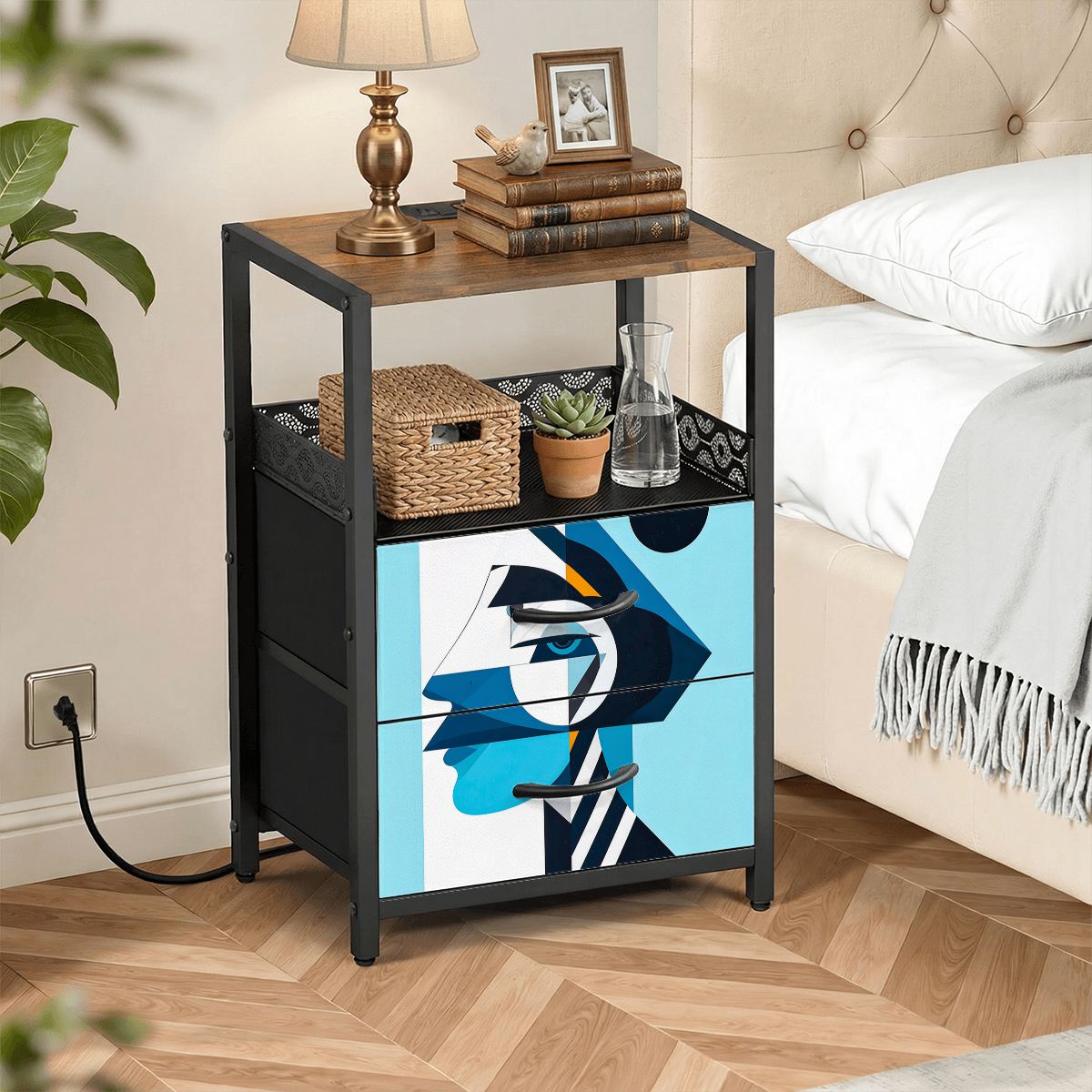 2Drawer Bedside Table 73