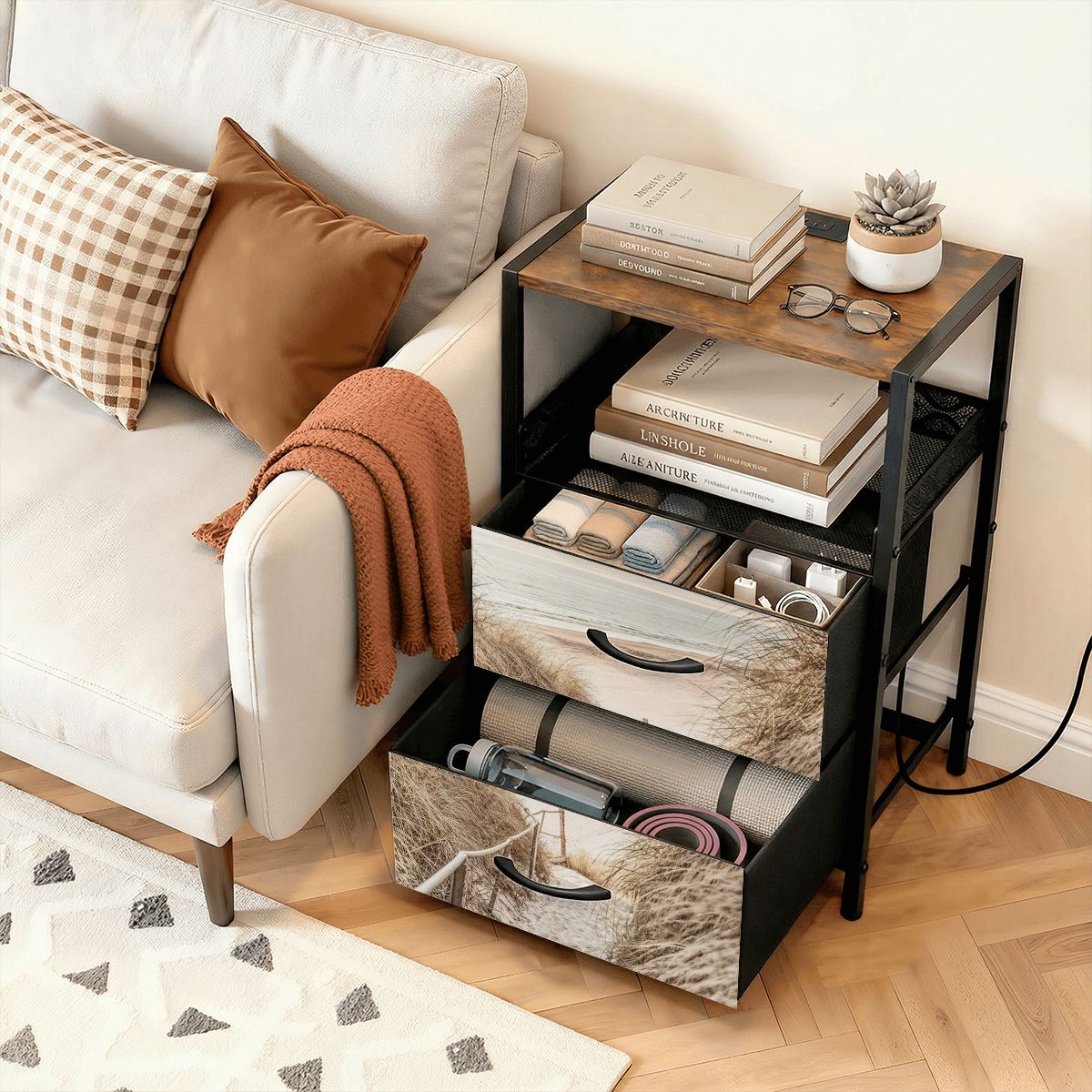 2Drawer Bedside Table 94