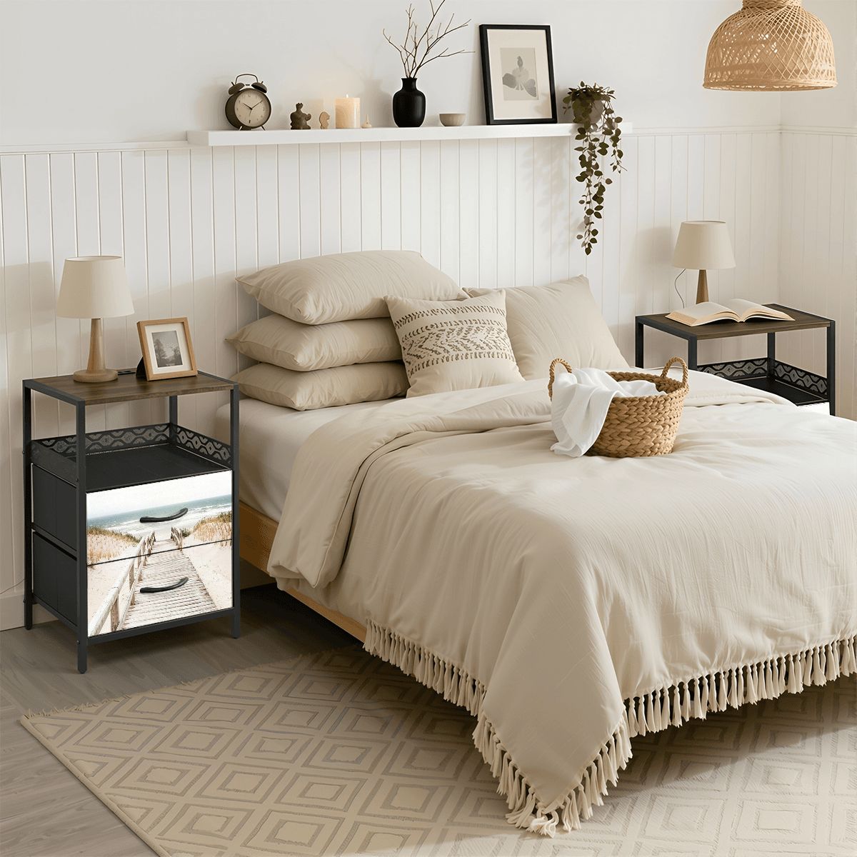 2Drawer Bedside Table 95
