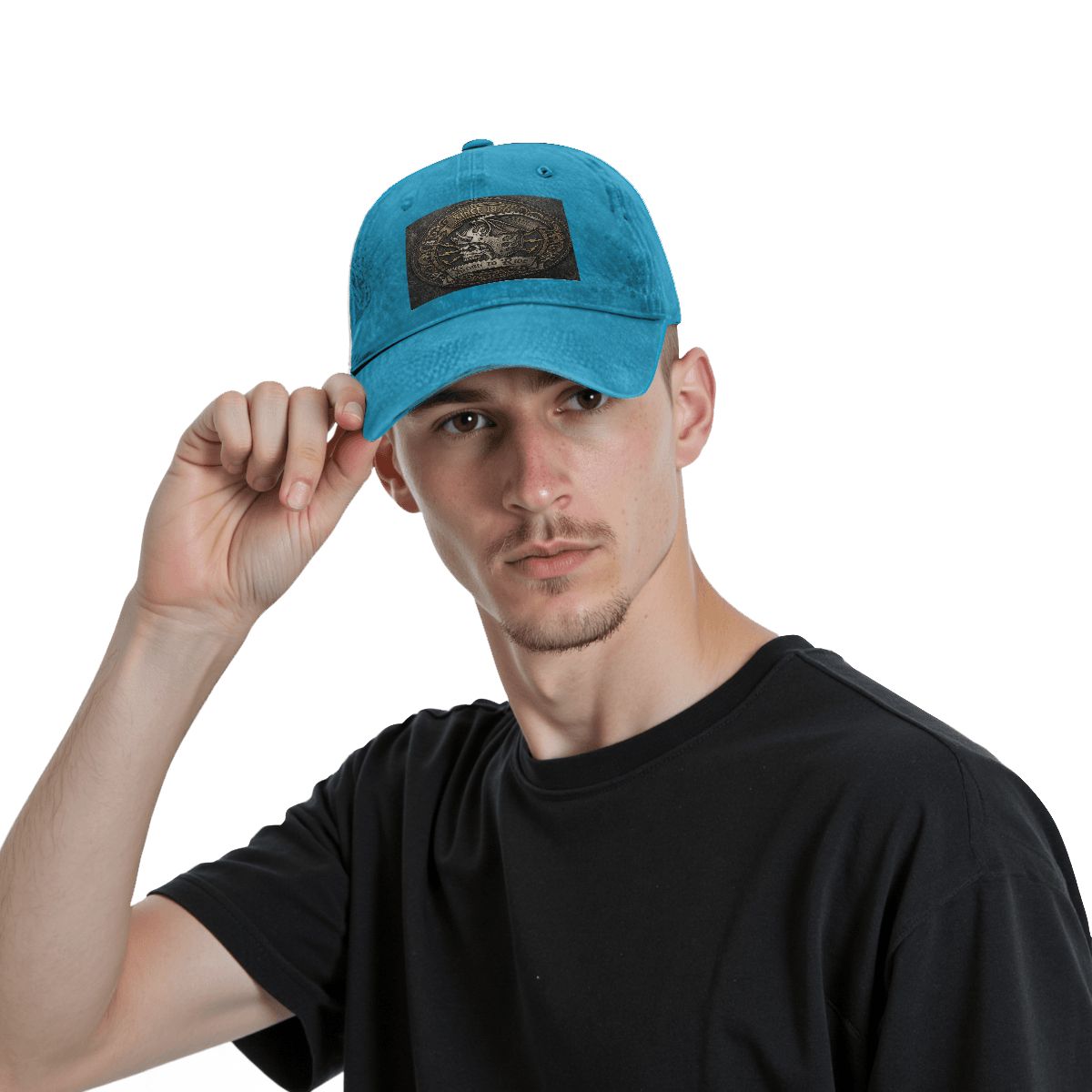Unisex Washed Denim Baseball Cap BORN TO RIDE