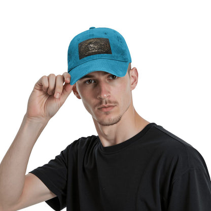Unisex Washed Denim Baseball Cap BORN TO RIDE