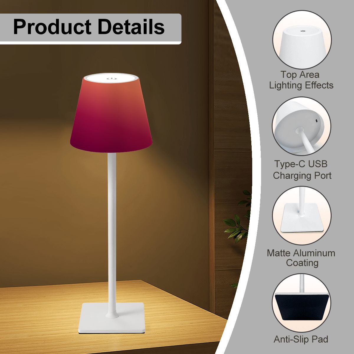 LED Cordless Table Lamp Brownie