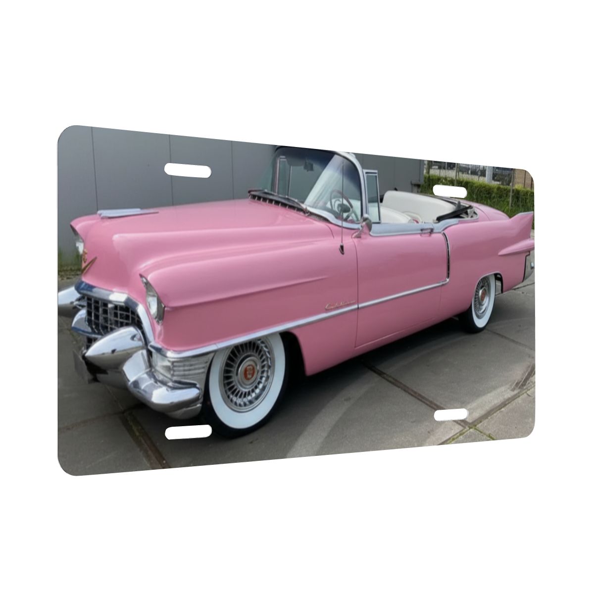 Aluminum License Plate Cadillac Eldorado 55 Cabriolet Rosa