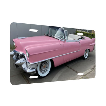 Aluminum License Plate Cadillac Eldorado 55 Cabriolet Rosa