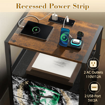 2Drawer Bedside Table 88