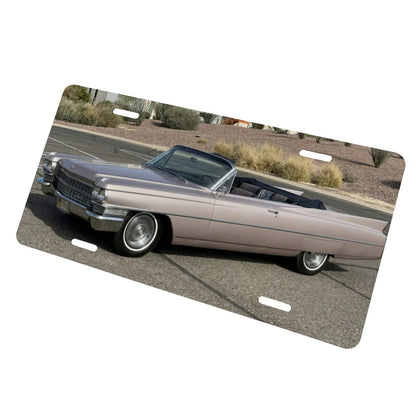 Aluminum License Plate 1963 Cadillac Series 62 Convertible