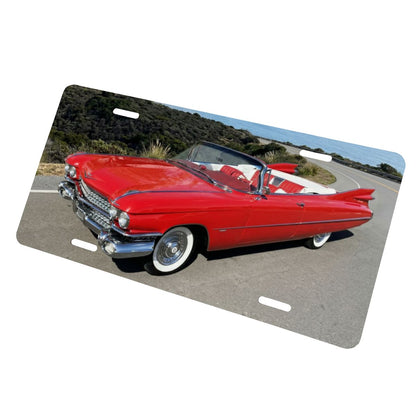 Aluminum License Plate 1959 Cadillac Series 62 Convertible