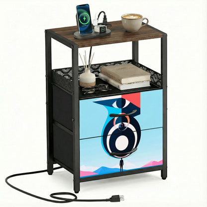 2Drawer Bedside Table 72