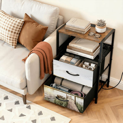2Drawer Bedside Table 93